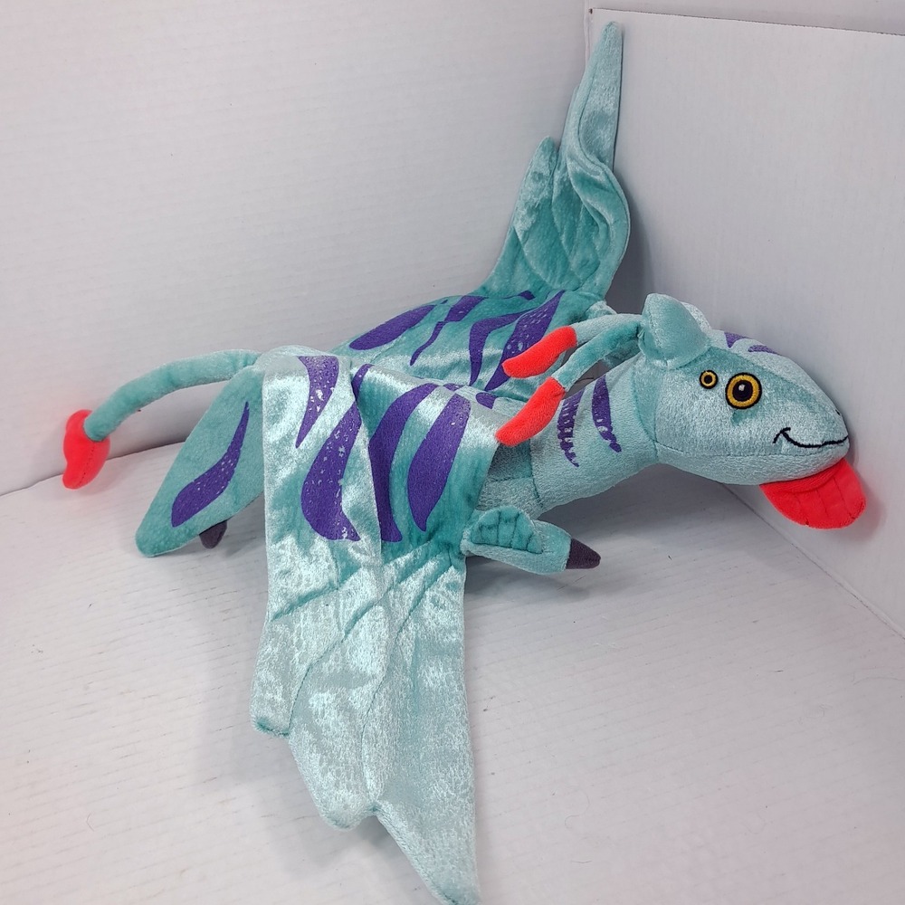 Disney Parks Pandora the world of Avatar Banshee Plush Teal Blue flying dragon
